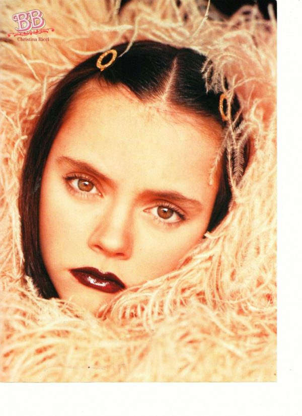 Christina Ricci wearing dark lipstick photo shoot