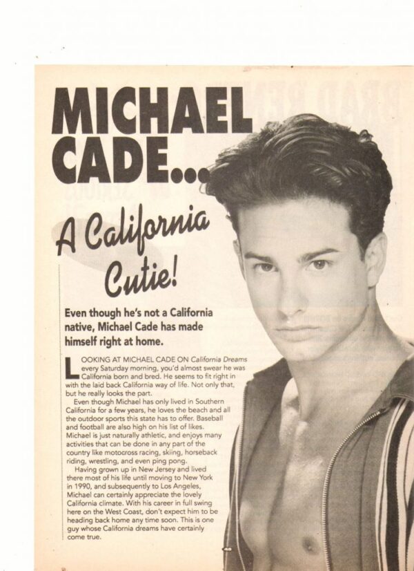 Michael Cade California Dream shirtless