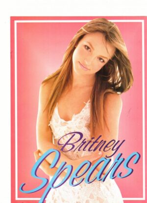 Britney Spears teen magazine pinup see through white dress innocent