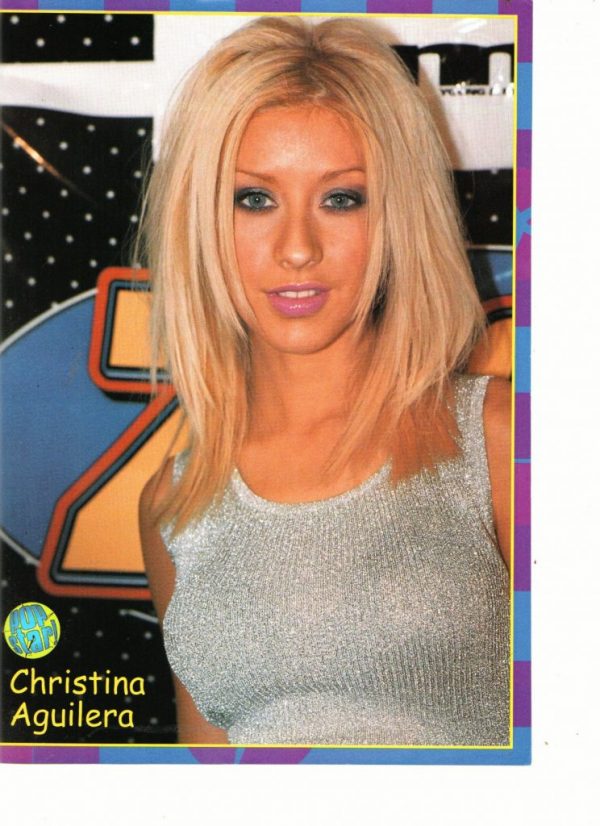 Christina Aguilera teen magazine pinup radio station Pop Star grey shirt