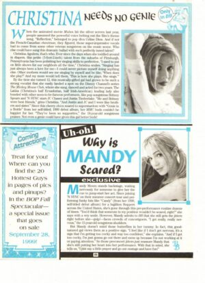 Christina Aguilera Mandy Moore teen magazine clipping needs no genie