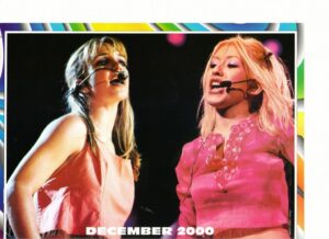 Christina Aguilera Britney Spears teen magazine pinup pink shirts