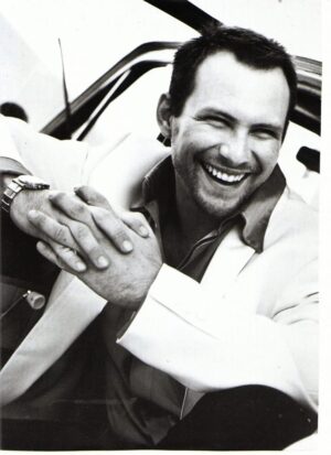 Christian Slater teen magazine pinup in a car great smile