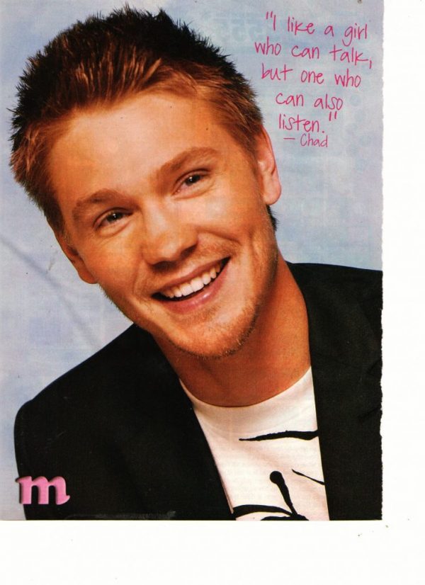 Chad Michael Murray teen magazine pinup his handwriting M magazine