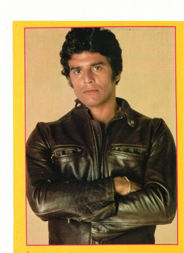 Erik Estrada teen magazine pinup crossed arms leather jacket