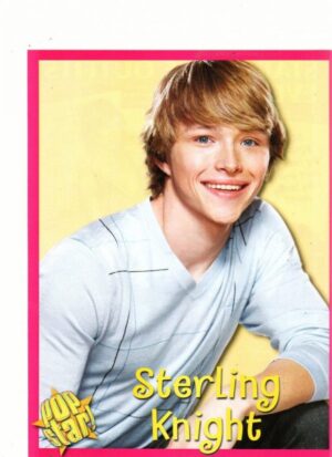 Sterling Knight teen magazine pinup white shirt Pop Star