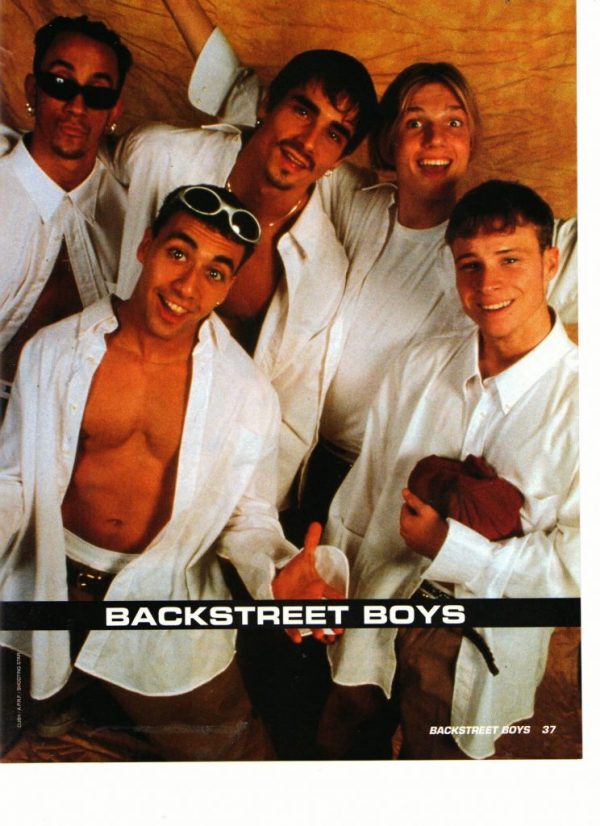 Backstreet Boys teen magazine pinup shirtless underwear hotties