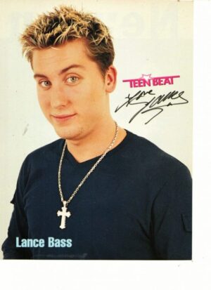Lance Bass teen magazine pinup dark blue shirt Teen Beat Nsync