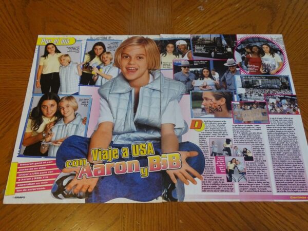 Aaron Carter teen magazine clipping with fans Bravo