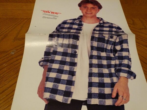 Jonathan Brandis blue flannel shirt poster Teen Beat teen idol