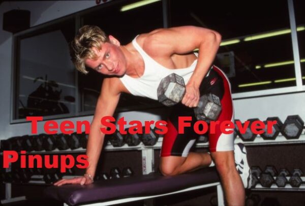 Jeremy Jordan lifting weights gym teen idol photo