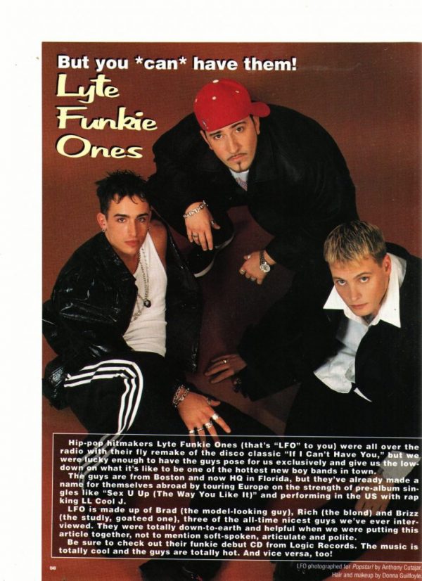 LFO teen magazine pinup the right stuff baby squatting