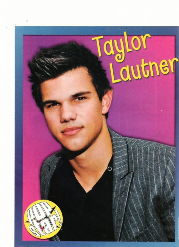Taylor Lautner teen magazine pinup looking sharp teen idol Pop Star