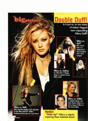 Hilary Duff teen magazine clipping double Duff Pop Star