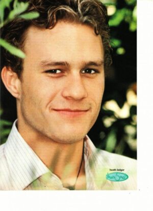 Heath Ledger teen magazine pinup close up by a tree Teen Beat