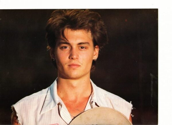 Johnny Depp teen magazine pinup close up 80's movie hunk