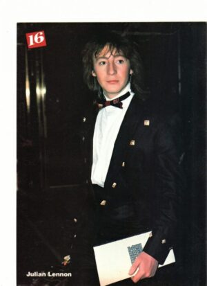 Julian Lennon teen magazine pinup award show 16 magazine
