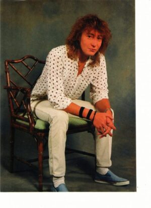Julian Lennon teen magazine pinup sitting down white jeans
