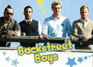 Backstreet Boys teen magazine pinup Japan looking over