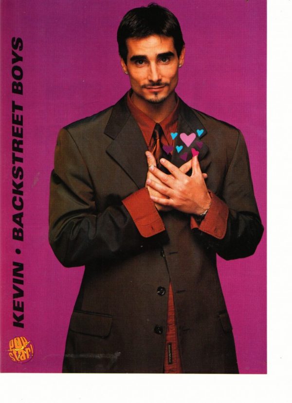 Kevin Richardson Backstreet Boys teen magazine pinup hand on his heart Pop Star