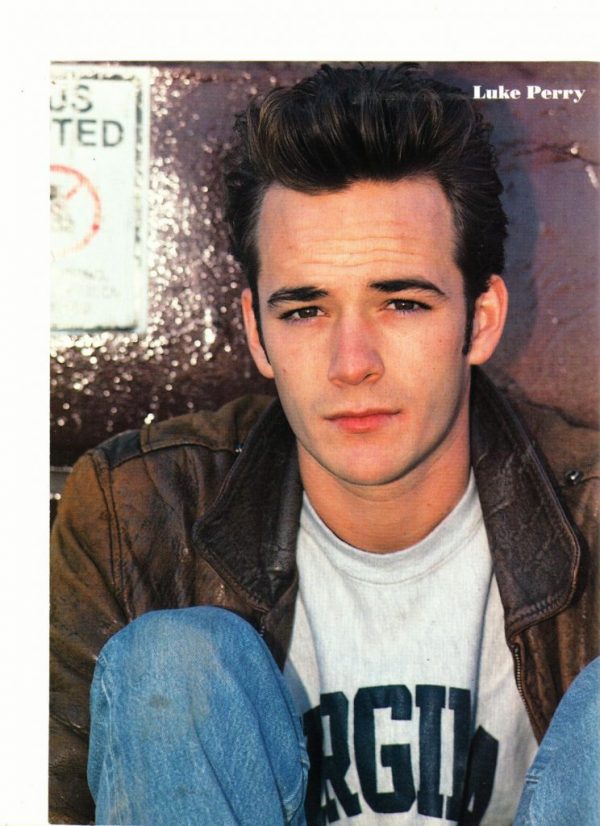 Luke Perry teen magazine pinup by a trash dumpster Teen Party