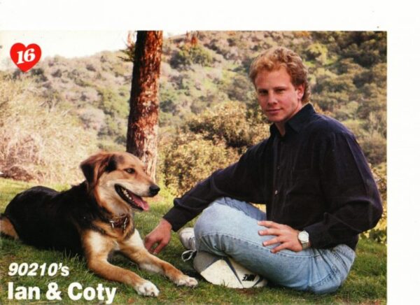 Ian Ziering with his dog