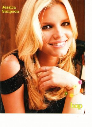 Jessica Simpson teen magazine pinup off the shoulder shirt Bop