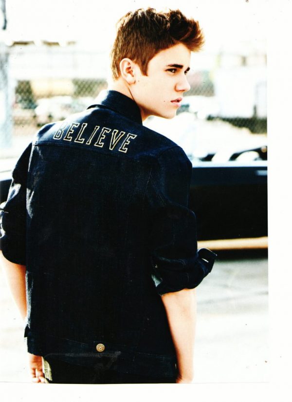 Justin Bieber wearing a Believe shirt