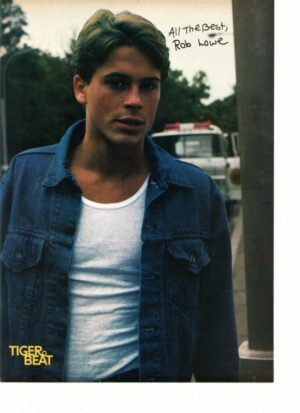 Rob Lowe teen magazine pinup blue shirt Tiger Beat