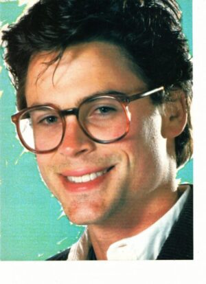 Rob Lowe teen magazine pinup wearing glasses Teen Beat