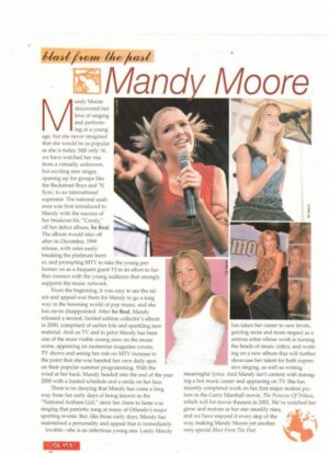 Mandy Moore teen magazine clipping blast from the past