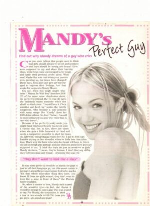 Mandy Moore teen magazine clipping perfect guy BB