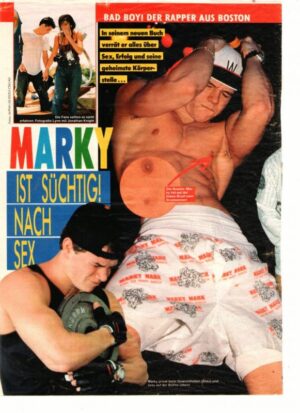 Marky Mark Wahlberg teen magazine pinup white boxers nipple Bravo magazine