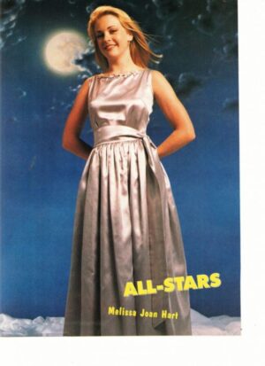 Melissa Joan Hart purple dress standing clouds All-Stars magazine Sabrina