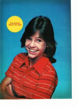Kristy Mcnichol teen magazine pinup Teen People red shirt crossed arms