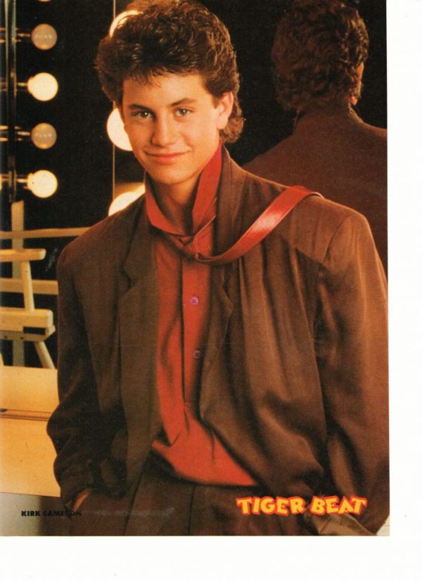Kirk Cameron Jonathan Ward teen magazine pinup red tie over his shoulder Tiger Beat