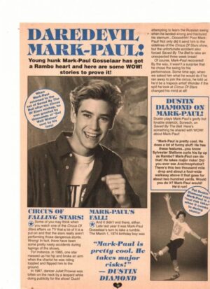 Mark Paul Gosselaar teen magazine clipping dare devil