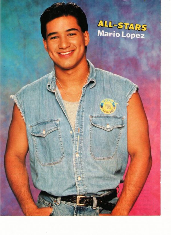 Mario Lopez ten magazine pinup jean shirt hands in pockets All-Stars