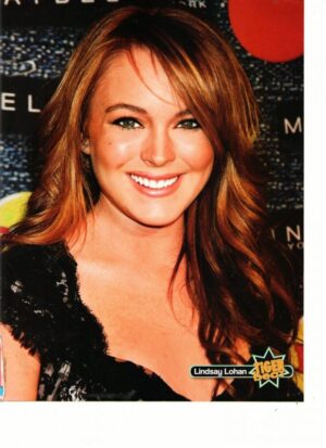 Lindsay Lohan teen magazine pinup beautiful smile celebrity Tiger Beat