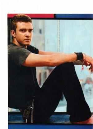 Justin Timberlake teen magazine pinup barefoot black jeans Nsync