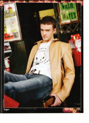 Justin Timberlake Nsync teen magazine pinup tight jeans Sugar magazine