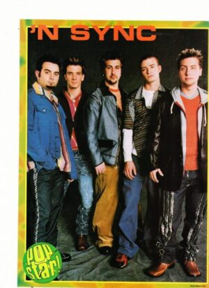 Nsync teen magazine pinup colorful clothes Pop Star magazine