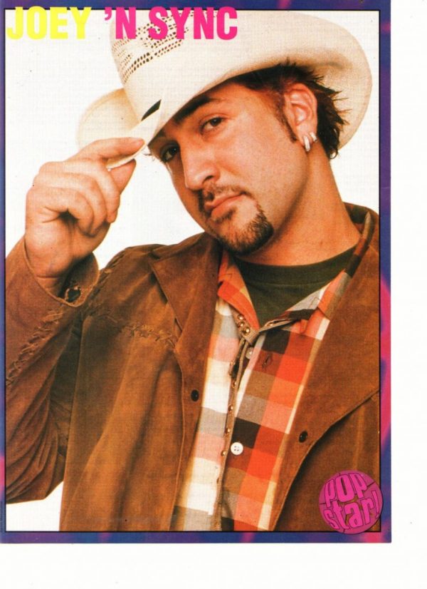 Joey Fatone Nsync teen magazine pinup cowboy hat