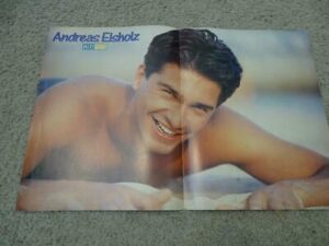 Andreas Elsholz magazine poster clipping shirtless beach Hit magazine