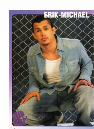 Erik Michael Estrada O-town teen magazine pinup squatting chain fence Pop Star
