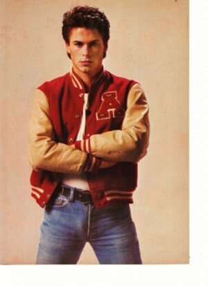 Rob Lowe teen magazine pinup red leather jacket tight jeans bulge Teen machine