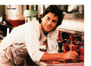 Rob Lowe teen magazine pinup working in a diner Teen Set