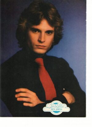 Rex Smith red tie crossed arms teen idol