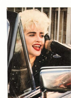 Madonna teen magazine pinup double sided in a car dark lipstick