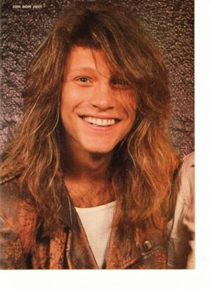 Jon Bon Jovi teen magazine pinup double sided bangs in face